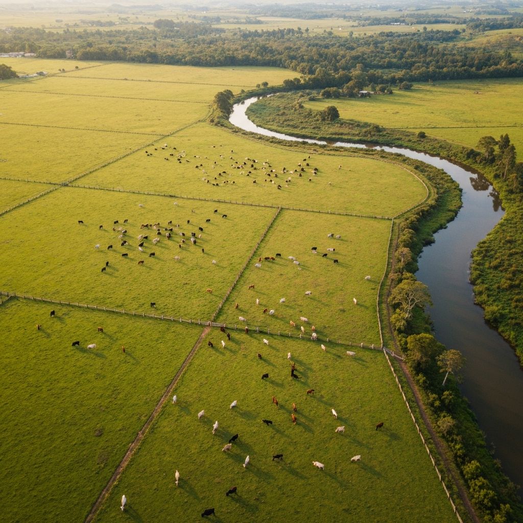 La finca desde el cielo